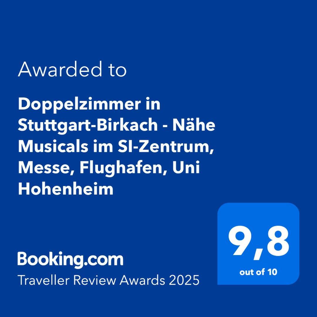 Doppelzimmer In Stuttgart-Birkach - Naehe Musicals Im Si-Zentrum, Messe, Flughafen, Uni Hohenheim Εξωτερικό φωτογραφία